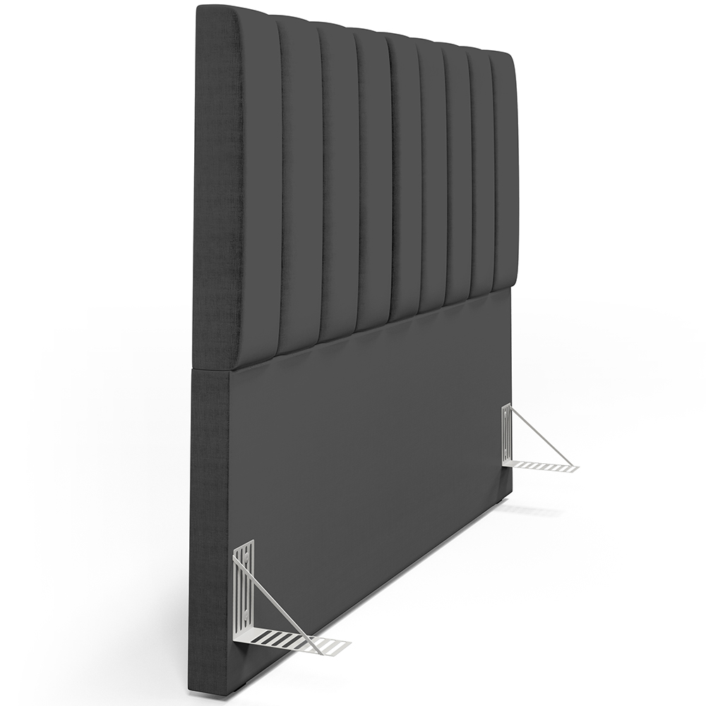 Cabeceira Cama Box Casal Queen 160 Cm Dália W01 Facto Preto Metalizado - Lyam Decor