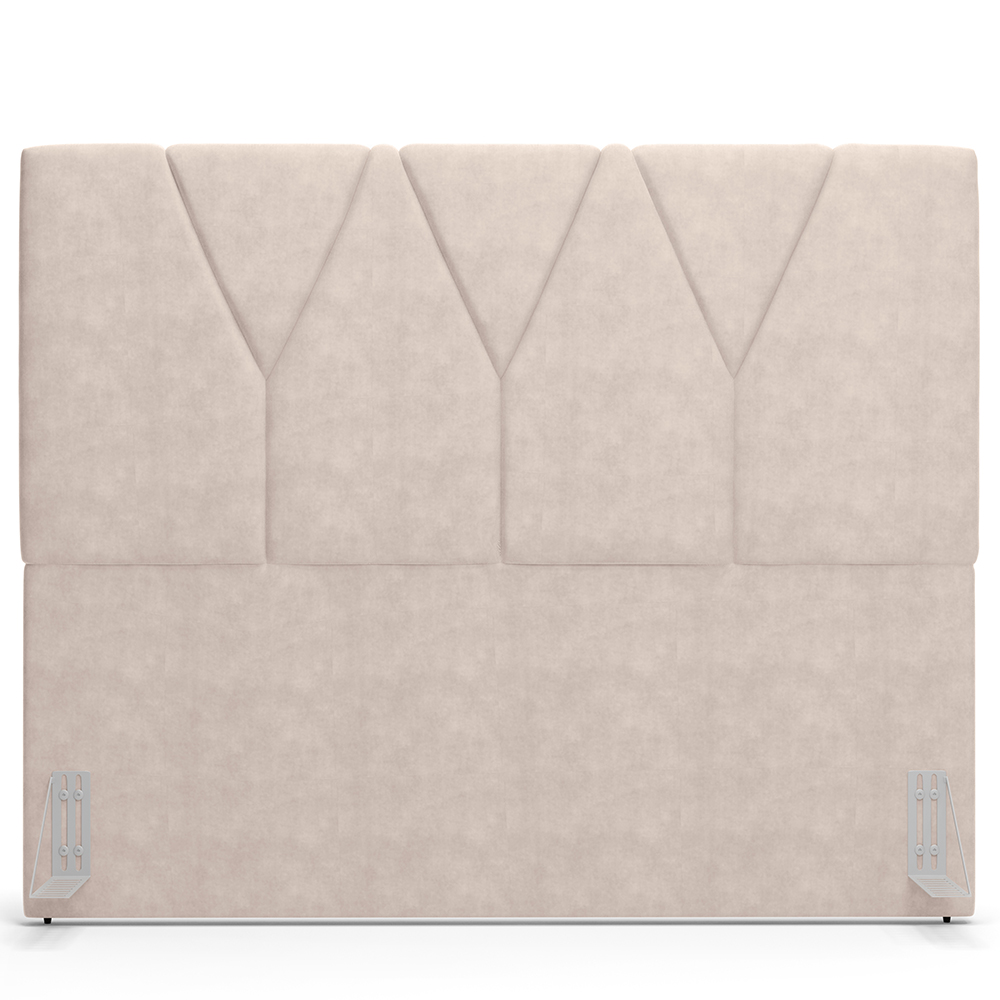 Cabeceira Cama Box Casal Queen 160 cm Aurora W01 Suede Bege - Lyam Decor