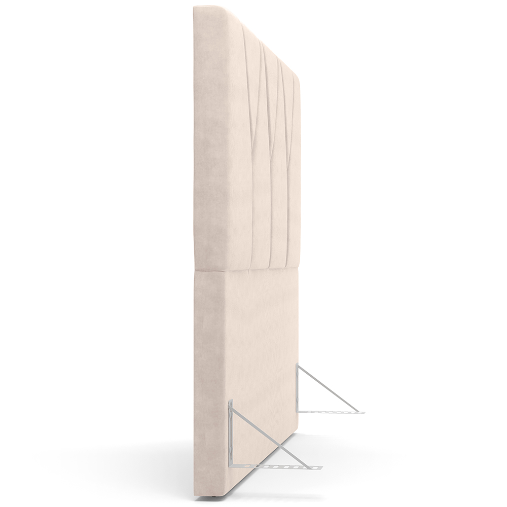 Cabeceira Cama Box Casal Queen 160 cm Aurora W01 Suede Bege - Lyam Decor