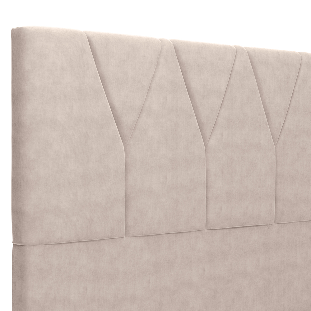 Cabeceira Cama Box Casal Queen 160 cm Aurora W01 Suede Bege - Lyam Decor