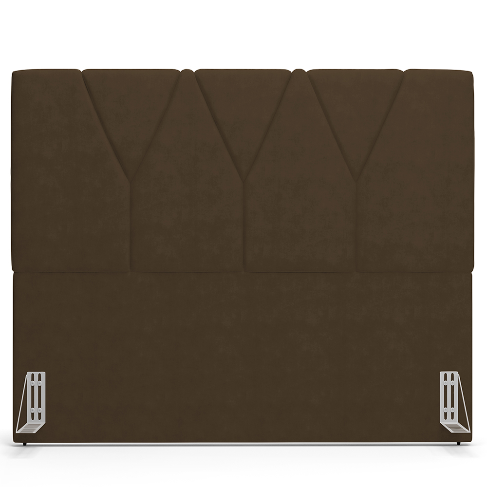 Cabeceira Cama Box Casal Queen 160 cm Aurora W01 Suede Marrom - Lyam Decor