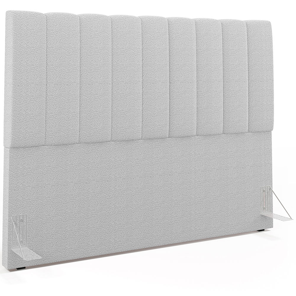 Cabeceira Cama Box Casal Queen 160 cm Dália W01 Bouclê Cinza - Lyam Decor