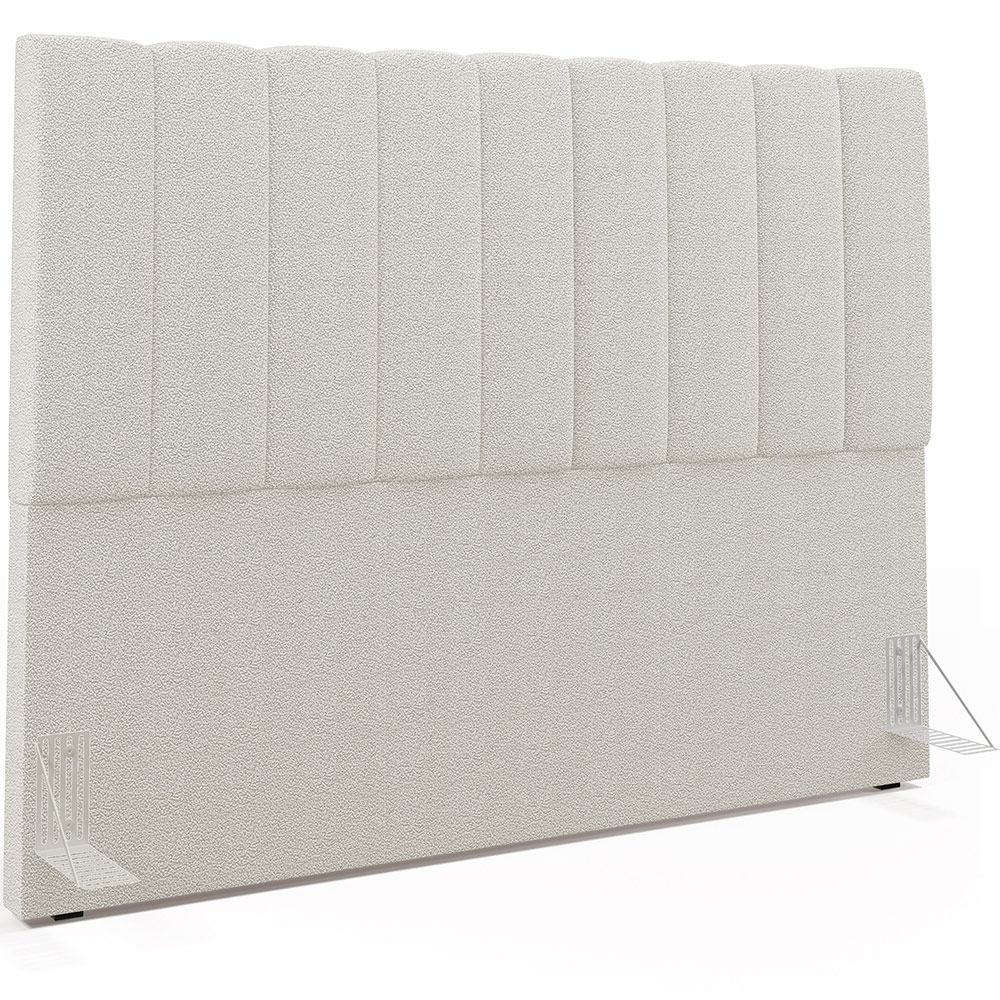 Cabeceira Cama Box Casal Queen 160 cm Dália W01 Bouclê Creme - Lyam Decor