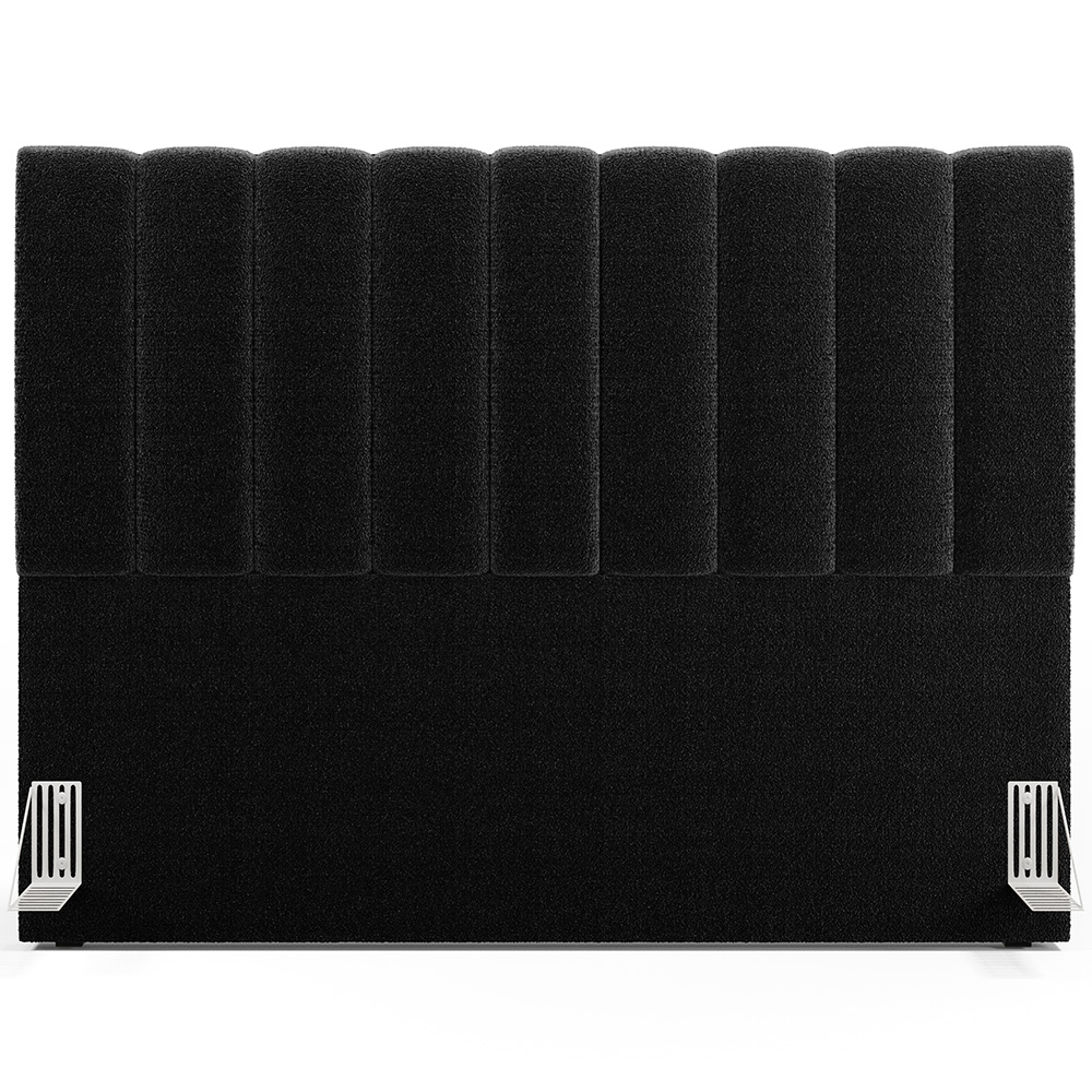 Cabeceira Cama Box Casal Queen 160 cm Dália W01 Bouclê Preto - Lyam Decor
