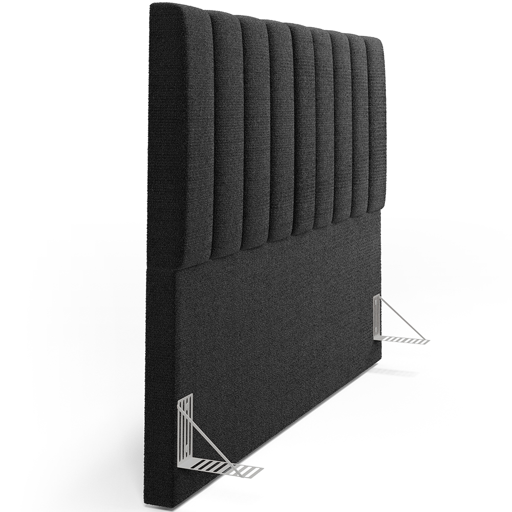Cabeceira Cama Box Casal Queen 160 cm Dália W01 Bouclê Preto - Lyam Decor