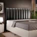 Cabeceira Cama Box Casal Queen 160 cm Dália W01 Couríssimo Preto - Lyam Decor
