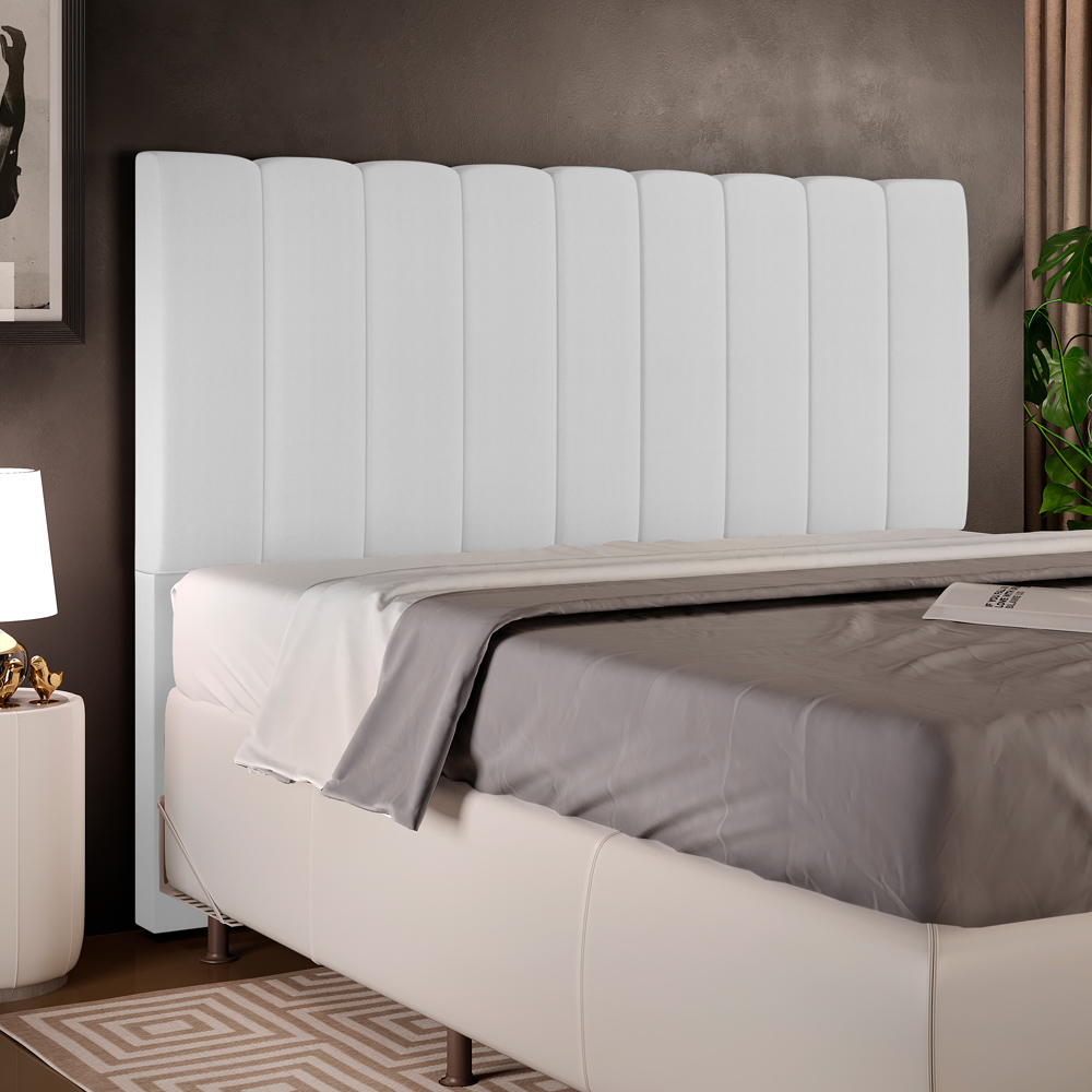 Cabeceira Cama Box Casal Queen 160 cm Dália W01 Facto Branco - Lyam Decor