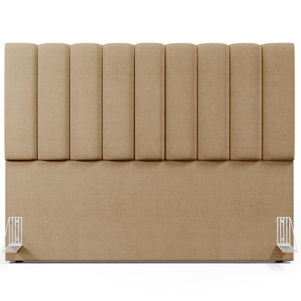 Cabeceira Cama Box Casal Queen 160 cm Dália W01 Linho Bege Escuro - Lyam Decor