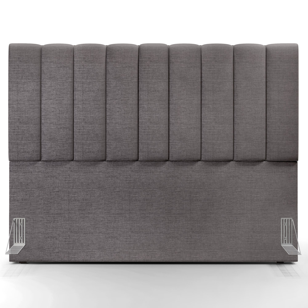 Cabeceira Cama Box Casal Queen 160 cm Dália W01 Linho Cinza Escuro - Lyam Decor