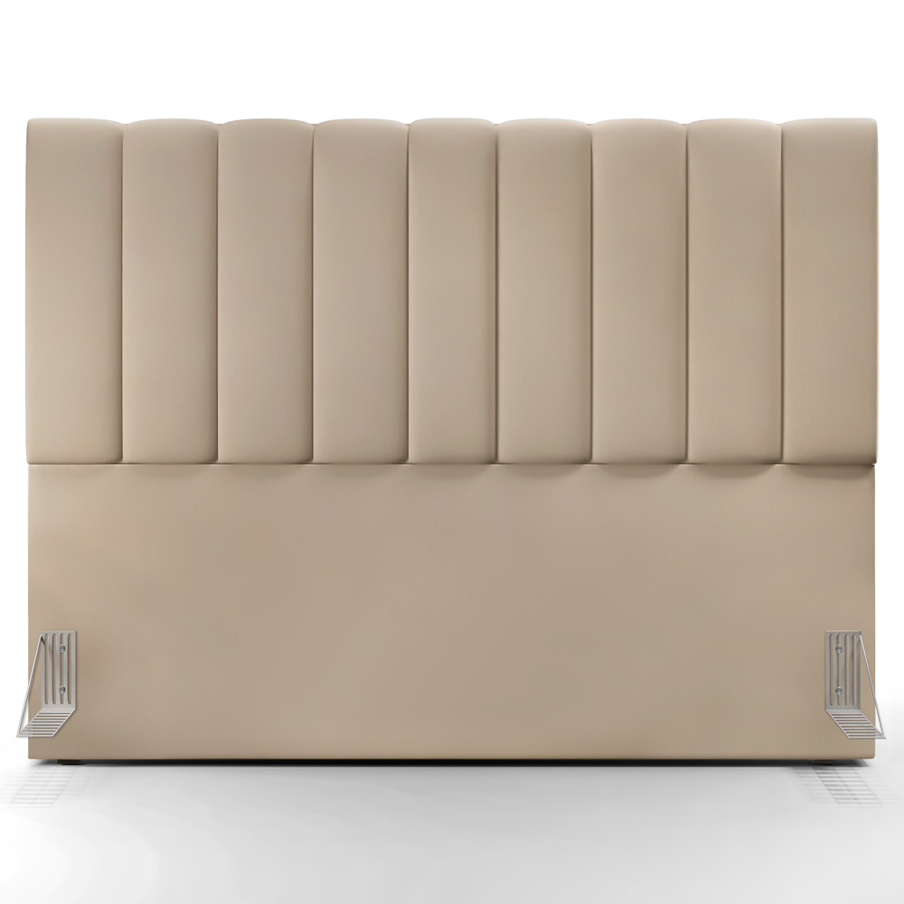 Cabeceira Cama Box Casal Queen 160 cm Dália W01 Suede Bege - Lyam Decor