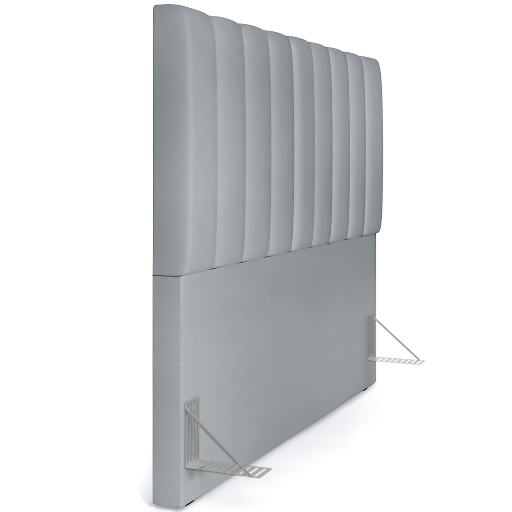 Cabeceira Cama Box Casal Queen 160 cm Dália W01 Suede Cinza - Lyam Decor