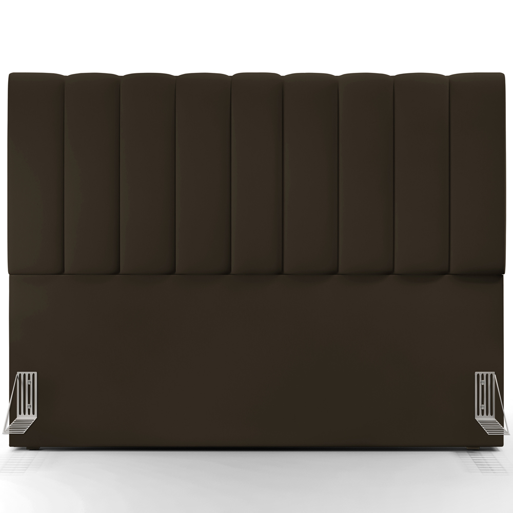 Cabeceira Cama Box Casal Queen 160 cm Dália W01 Suede Marrom - Lyam Decor