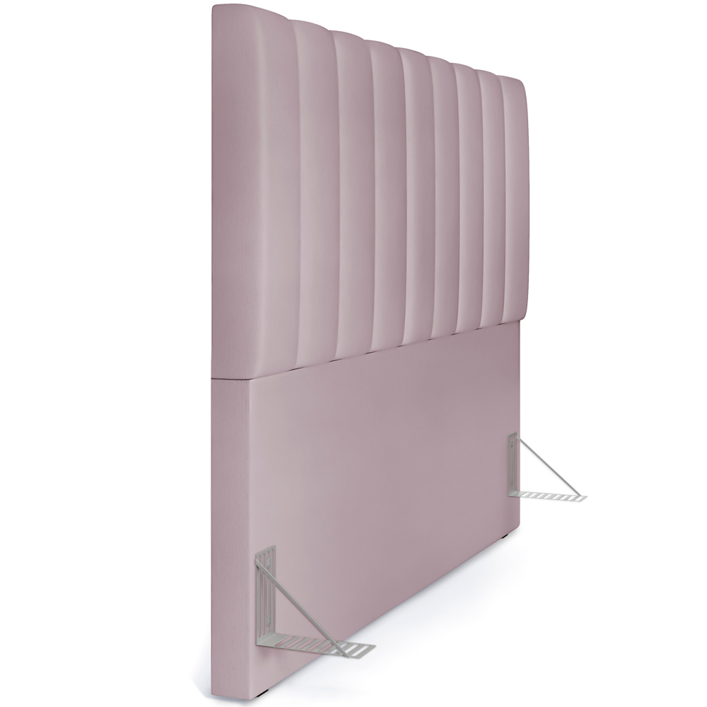 Cabeceira Cama Box Casal Queen 160 cm Dália W01 Suede Rosê - Lyam Decor