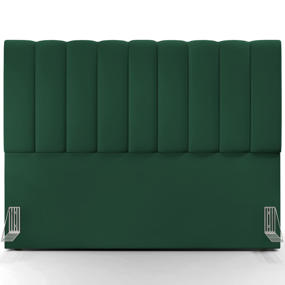 Cabeceira Cama Box Casal Queen 160 cm Dália W01 Suede Verde Musgo - Lyam Decor