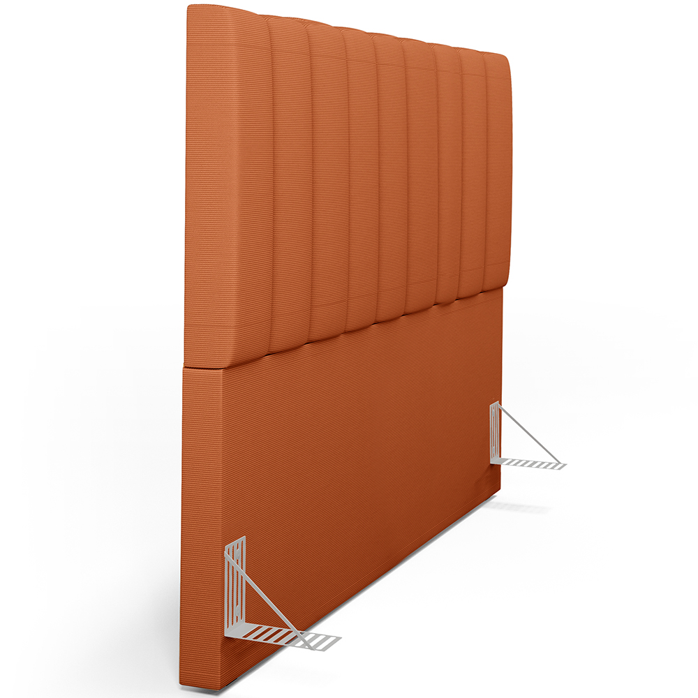 Cabeceira Cama Box Casal Queen 160 cm Dália W01 Tecido Terracota - Lyam Decor