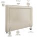 Cabeceira Cama Box Casal Queen 160 cm P05 Berlim Facto Dunas Pérola - Lyam Decor