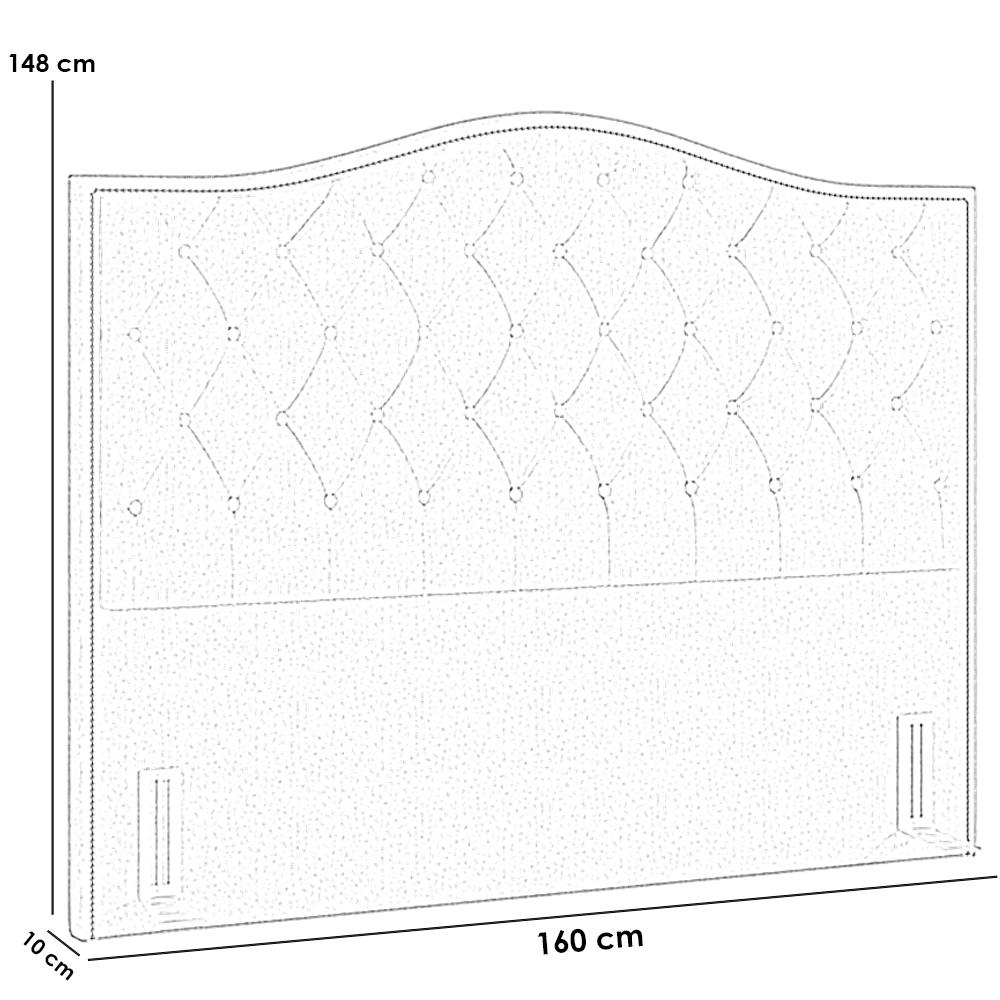 Cabeceira Cama Box Casal Queen 160 cm P05 Grécia Linho Bege - Lyam Decor