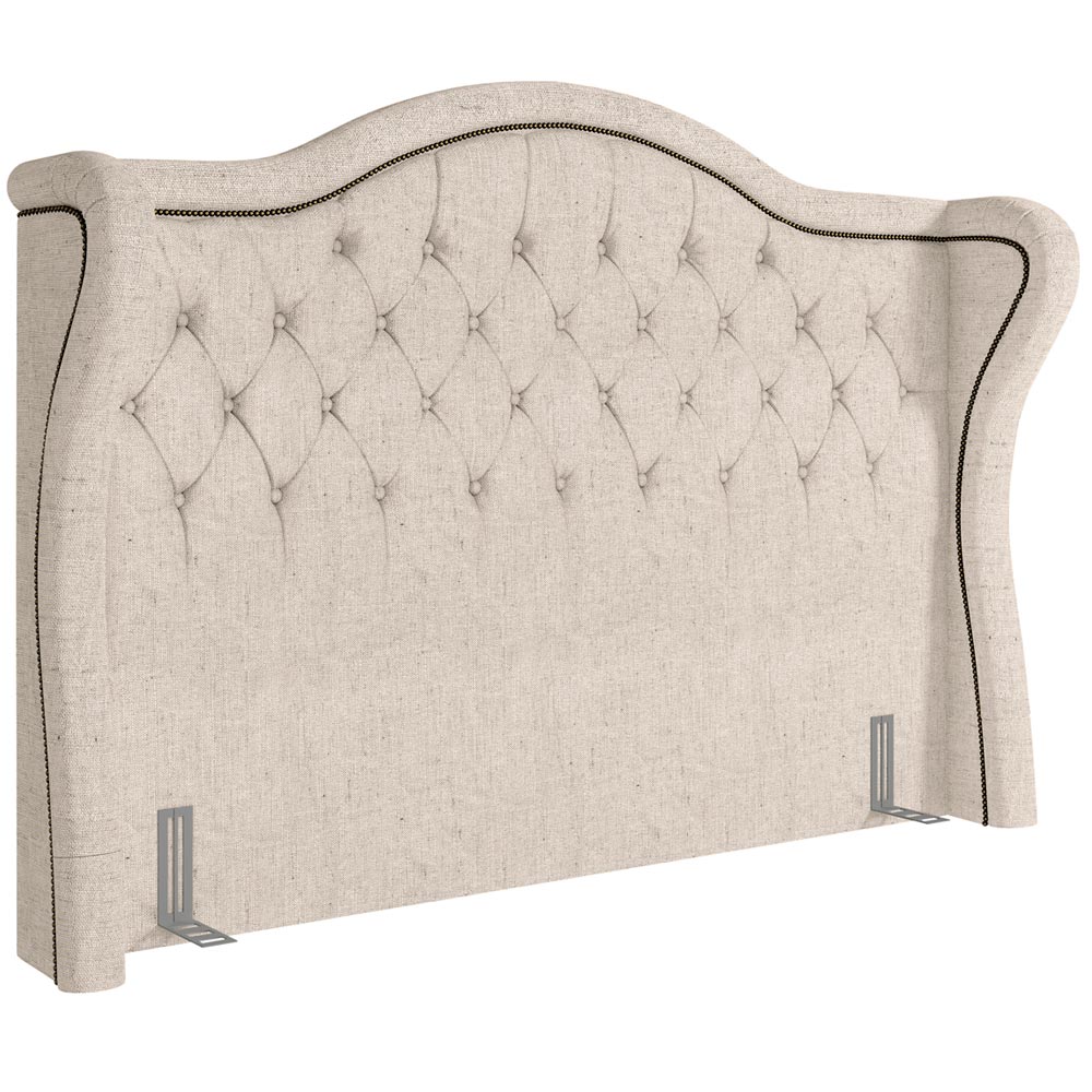 Cabeceira Cama Box Casal Queen 160 cm P05 Lisboa Linho Bege Claro - Lyam Decor