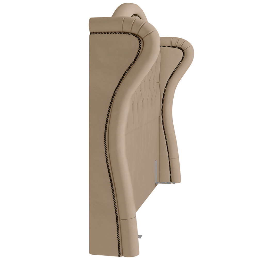 Cabeceira Cama Box Casal Queen 160 cm P05 Lisboa Veludo Bege - Lyam Decor