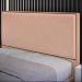 Cabeceira Cama Box Casal Queen Com Tachas 160 cm Vicenza L02 Linho Rosê - Lyam Decor