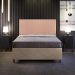 Cabeceira Cama Box Casal Queen Com Tachas 160 cm Vicenza L02 Linho Rosê - Lyam Decor