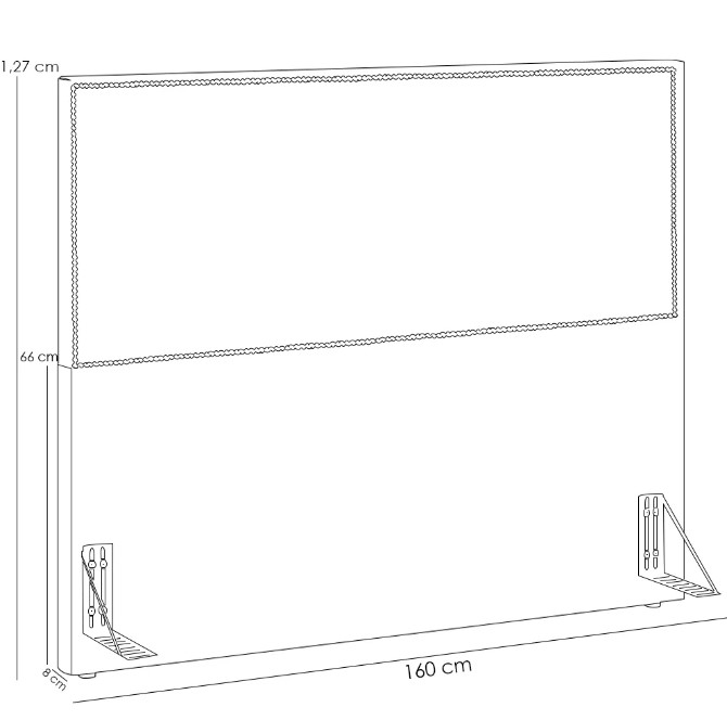 Cabeceira Cama Box Casal Queen Com Tachas 160 cm Vicenza L02 Linho Rosê - Lyam Decor