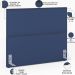 Cabeceira Cama Box Casal Queen Com Tachas 160 cm Vicenza L02 Suede Azul Marinho - Lyam Decor