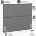 Cabeceira Cama Box Casal Queen Com Tachas 160 cm Vicenza L02 Suede Cinza - Lyam Decor