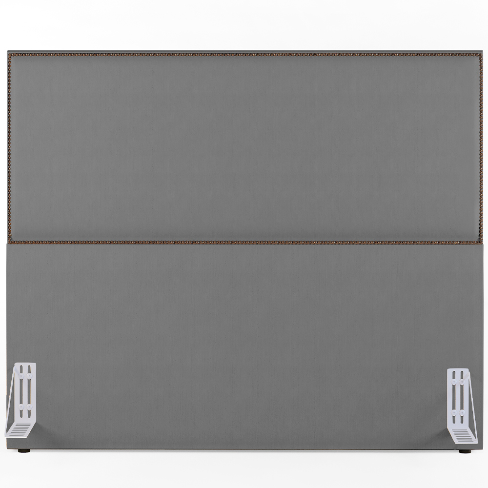 Cabeceira Cama Box Casal Queen Com Tachas 160 cm Vicenza L02 Suede Cinza - Lyam Decor