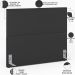 Cabeceira Cama Box Casal Queen Com Tachas 160 cm Vicenza L02 Suede Preto - Lyam Decor