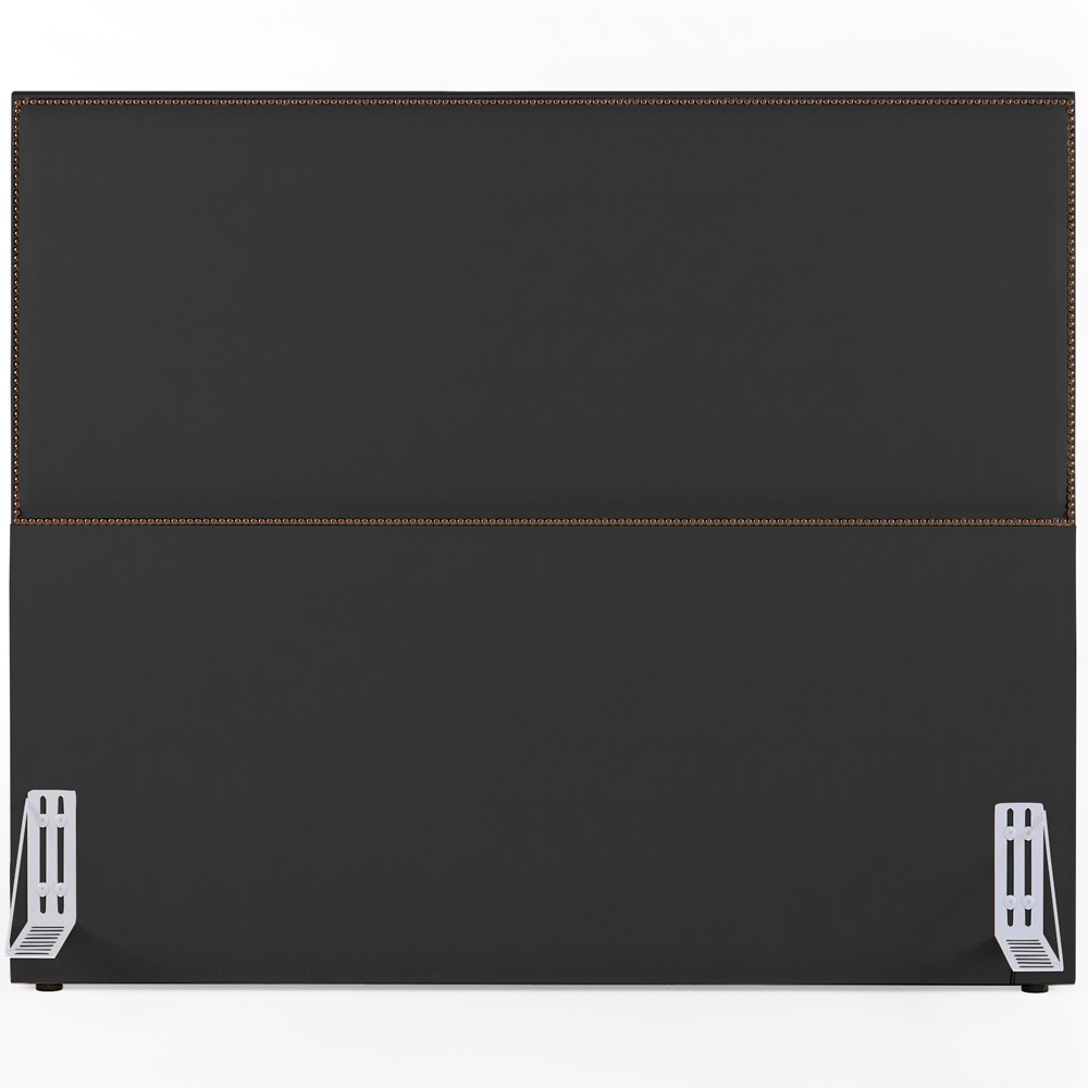 Cabeceira Cama Box Casal Queen Com Tachas 160 cm Vicenza L02 Suede Preto - Lyam Decor