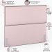 Cabeceira Cama Box Casal Queen Com Tachas 160 cm Vicenza L02 Suede Rosê - Lyam Decor