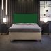 Cabeceira Cama Box Casal Queen Com Tachas 160 cm Vicenza L02 Suede Verde Musgo - Lyam Decor