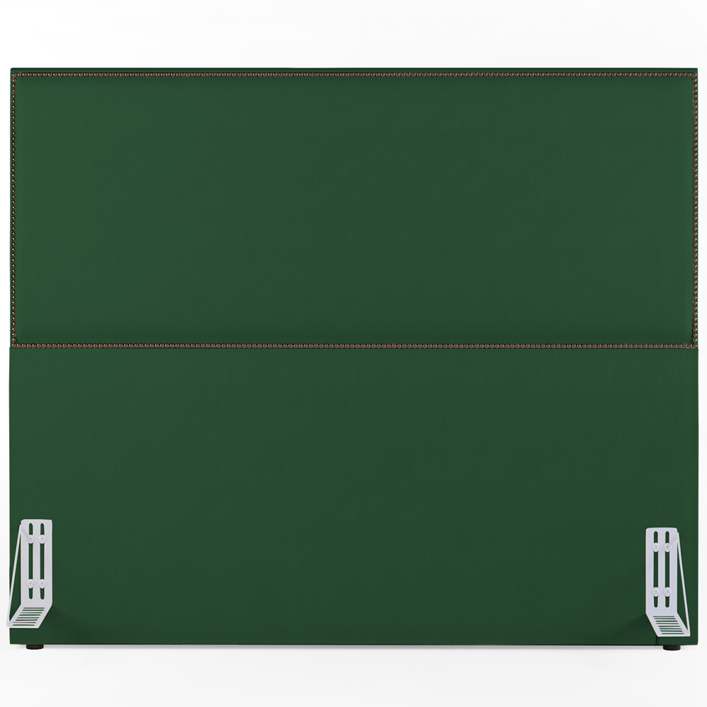 Cabeceira Cama Box Casal Queen Com Tachas 160 cm Vicenza L02 Suede Verde Musgo - Lyam Decor