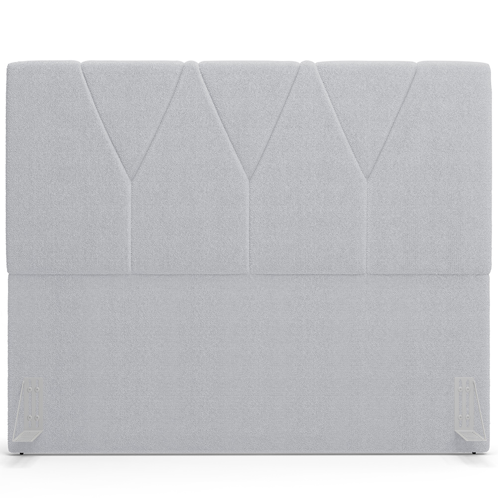 Cabeceira Cama Box Casal Quenn 160 cm Aurora W01 Bouclê Cinza - Lyam Decor