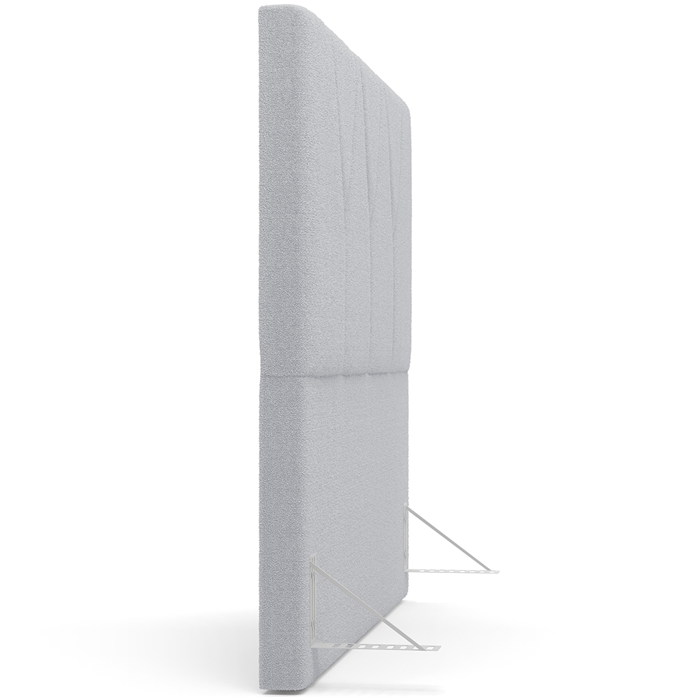 Cabeceira Cama Box Casal Quenn 160 cm Aurora W01 Bouclê Cinza - Lyam Decor