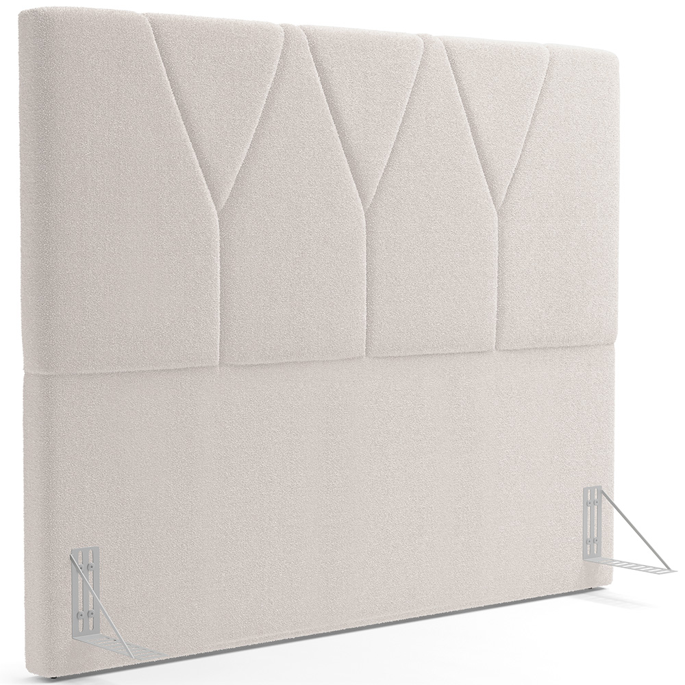Cabeceira Cama Box Casal Quenn 160 cm Aurora W01 Bouclê Creme - Lyam Decor