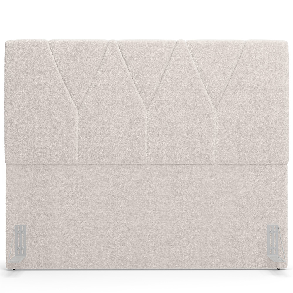 Cabeceira Cama Box Casal Quenn 160 cm Aurora W01 Bouclê Creme - Lyam Decor