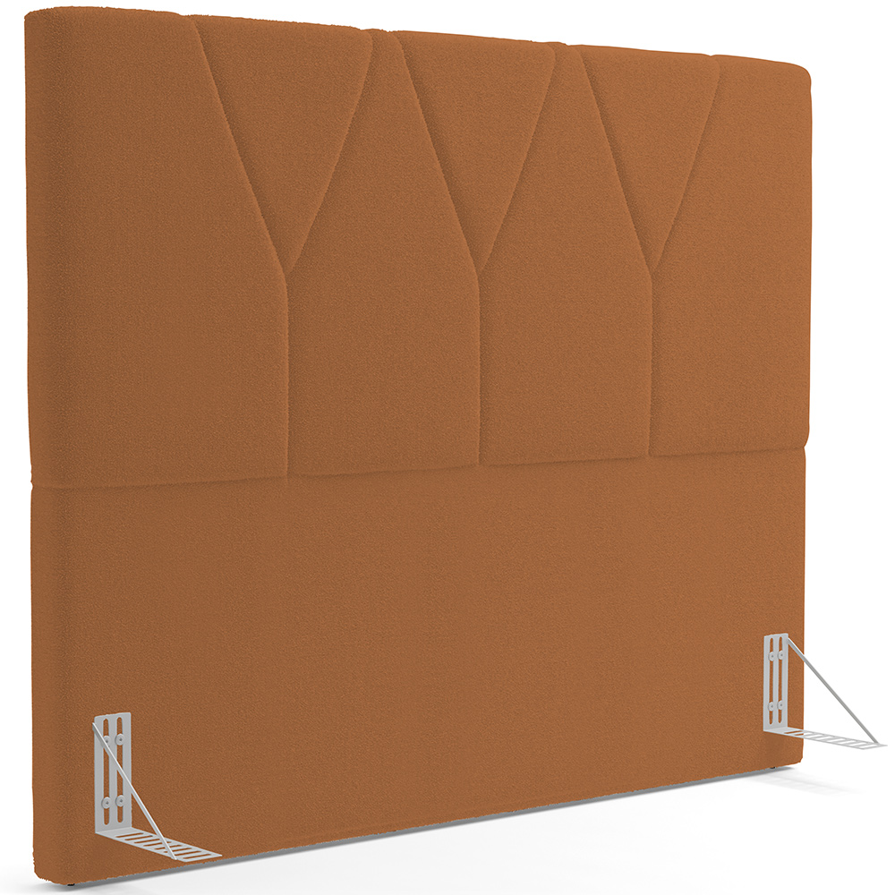 Cabeceira Cama Box Casal Quenn 160 cm Aurora W01 Bouclê Terracota - Lyam Decor