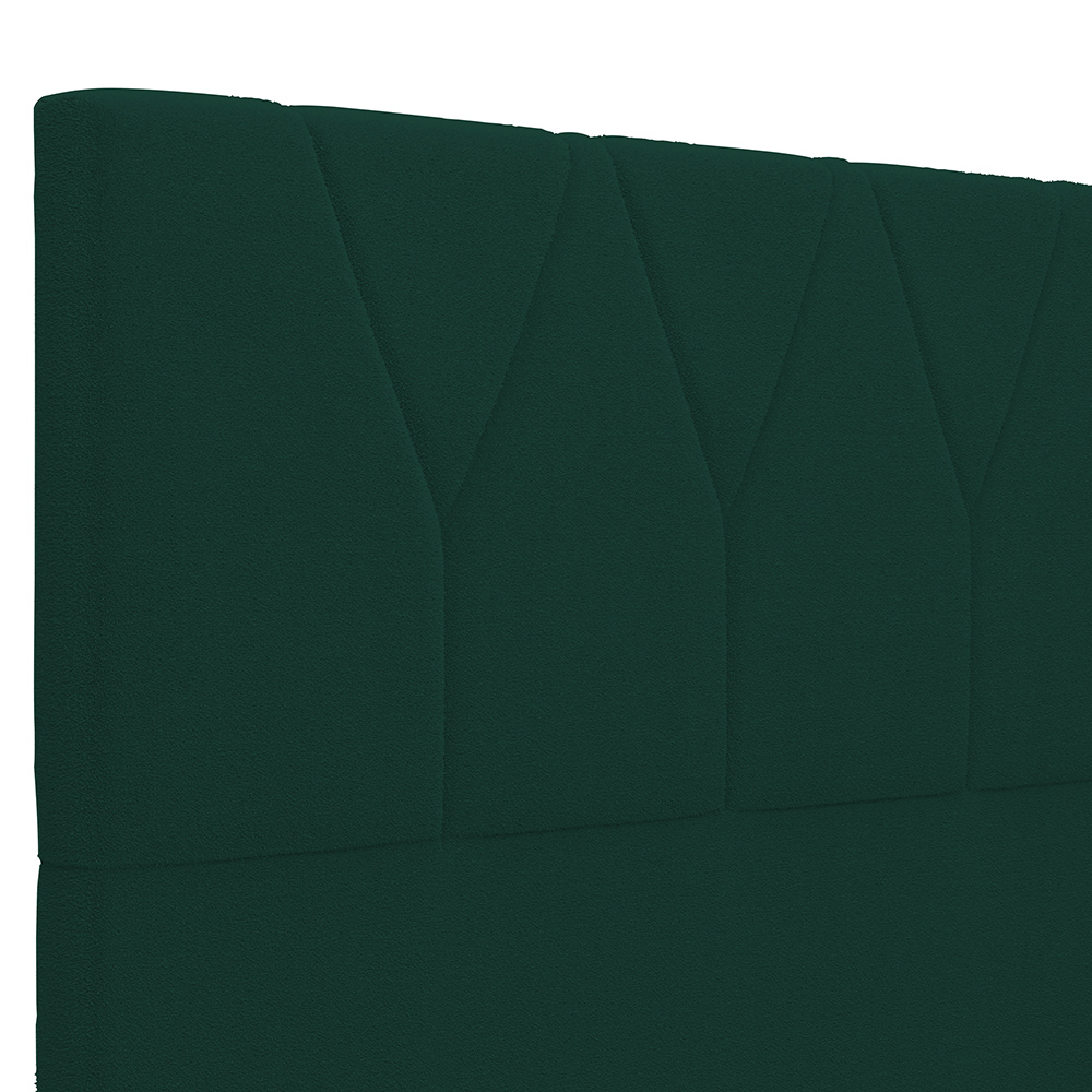 Cabeceira Cama Box Casal Quenn 160 cm Aurora W01 Bouclê Verde - Lyam Decor