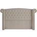 Cabeceira Cama Box Casal com Tachas 140 cm Sofia P05 Linho Creme - Lyam Decor