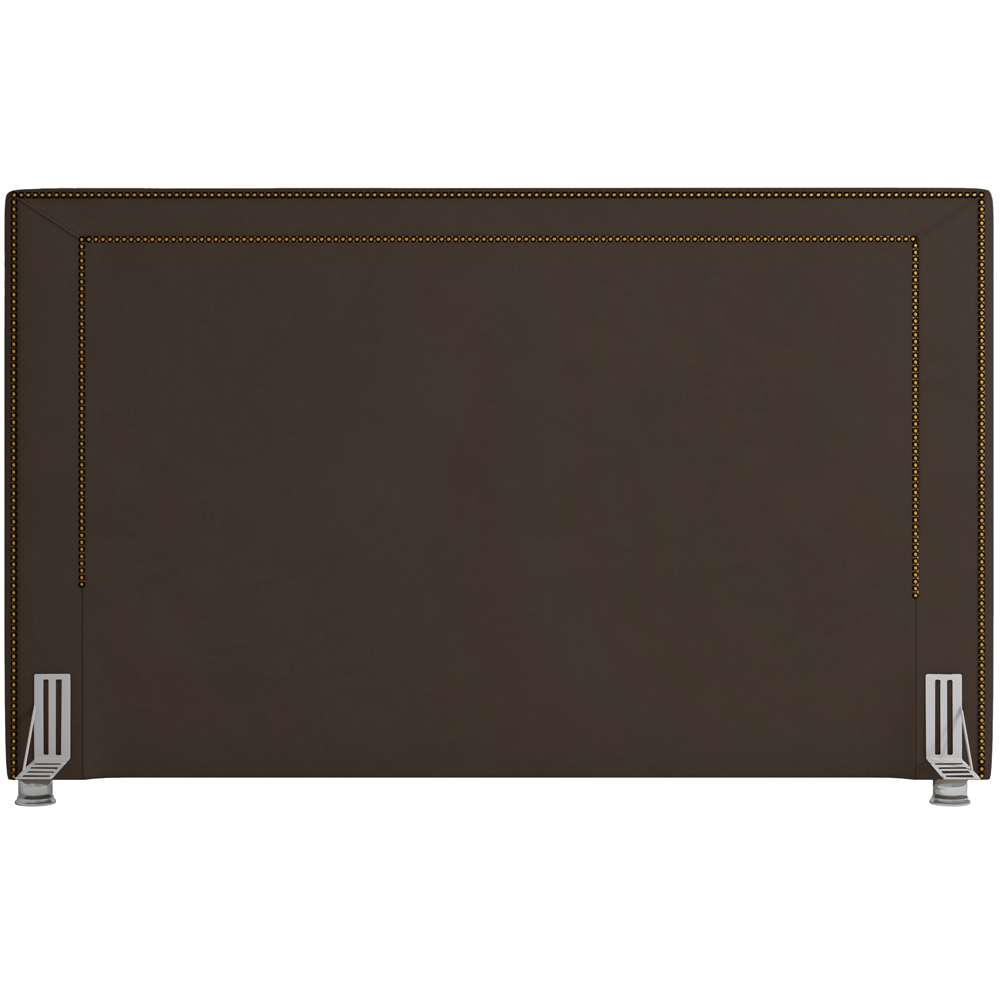 Cabeceira Cama Box King 195 cm P05 Berlim Veludo Marrom - Lyam Decor