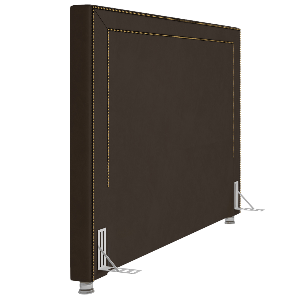 Cabeceira Cama Box King 195 cm P05 Berlim Veludo Marrom - Lyam Decor