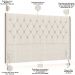 Cabeceira Cama Box King 195cm Estofada Frizza P05 Linho Creme - Lyam Decor