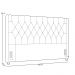 Cabeceira Cama Box King 195cm Estofada Frizza P05 Linho Creme - Lyam Decor