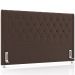 Cabeceira Cama Box King 195cm Estofada Frizza P05 Veludo Marrom - Lyam Decor