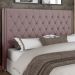 Cabeceira Cama Box King 195cm Estofada Frizza P05 Veludo Rosê - Lyam Decor