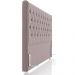 Cabeceira Cama Box King 195cm Estofada Frizza P05 Veludo Rosê - Lyam Decor