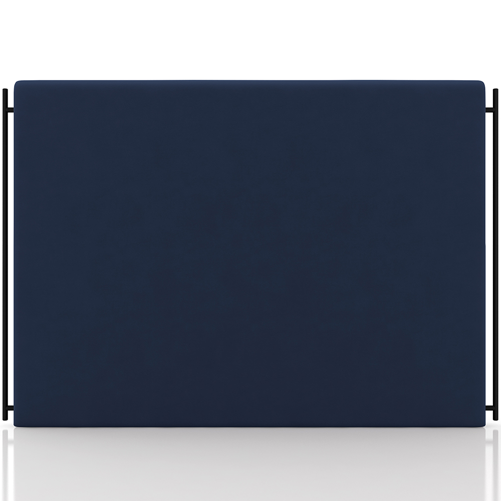 Cabeceira Cama Box King 195cm Estofada Goya P05 Veludo Azul Marinho - Lyam Decor