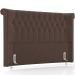 Cabeceira Cama Box King 195cm Estofada Meora P05 Veludo Marrom - Lyam Decor